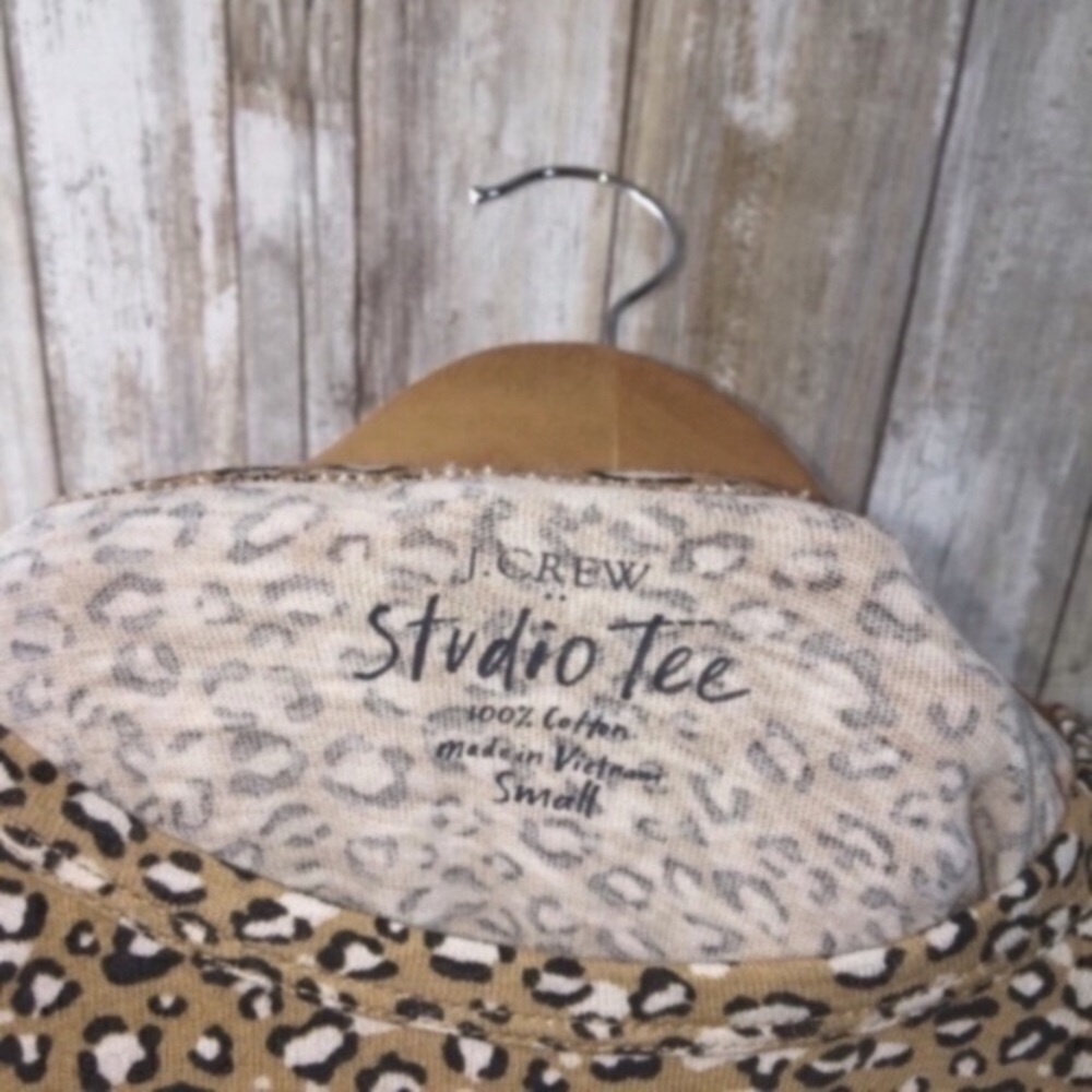 J. Crew Leopard Print Studio Tee - Picture 4 of 4
